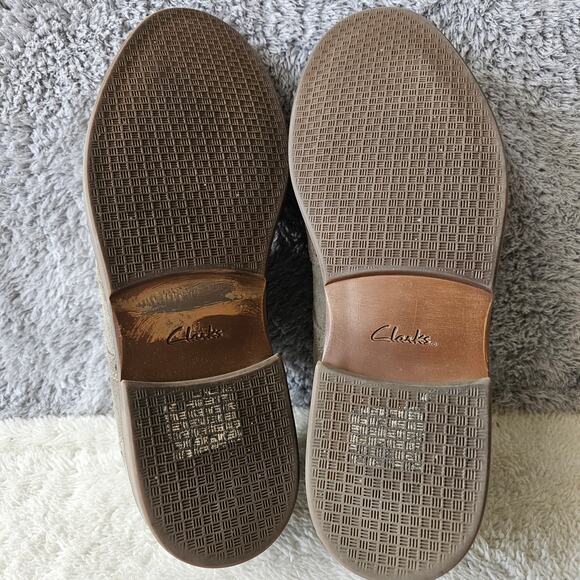 NEW Clarks Men's Paulson Leather Suede Wingtip Oxfords Size 12M Gray Lace Up - Picture 7 of 8